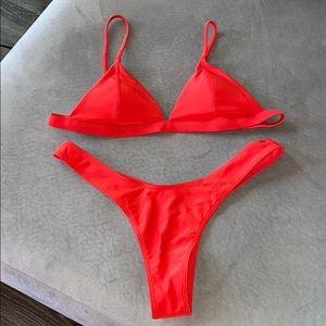 Red thong bikini NEVER WORN